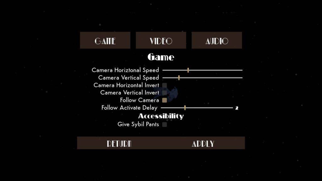Pseudoregalia settings
