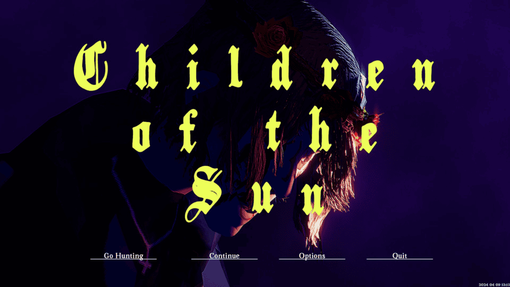 Children of the Sun - main menu